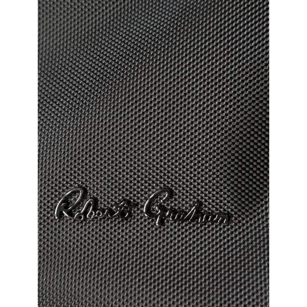 Robert Graham Black Nylon Backpack Carbon Fiber Trim Paisley Lining NWT $228 - Picture 16 of 16